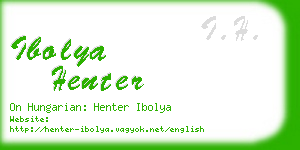 ibolya henter business card